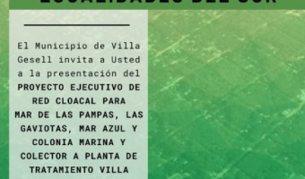 SE PRESENTAR EL PROYECTO DE RED CLOACAL PARA LAS LOCALIDADES DEL SUR